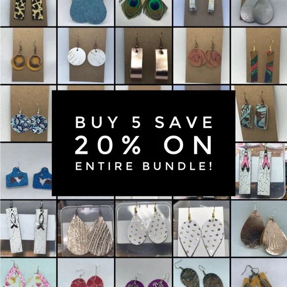 Zebra stripe print Cork on Leather teardrop earrings. 1.5” x 2.25”. Handmade - Picture 2 of 5